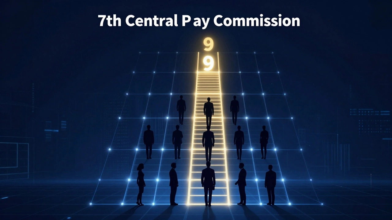 Abstract visualization of career ladder highlighting Level 9