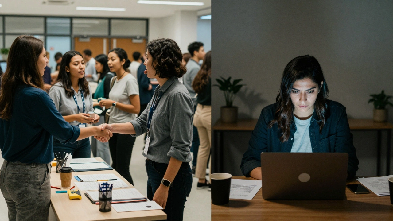 Contrast between on-campus networking and online study