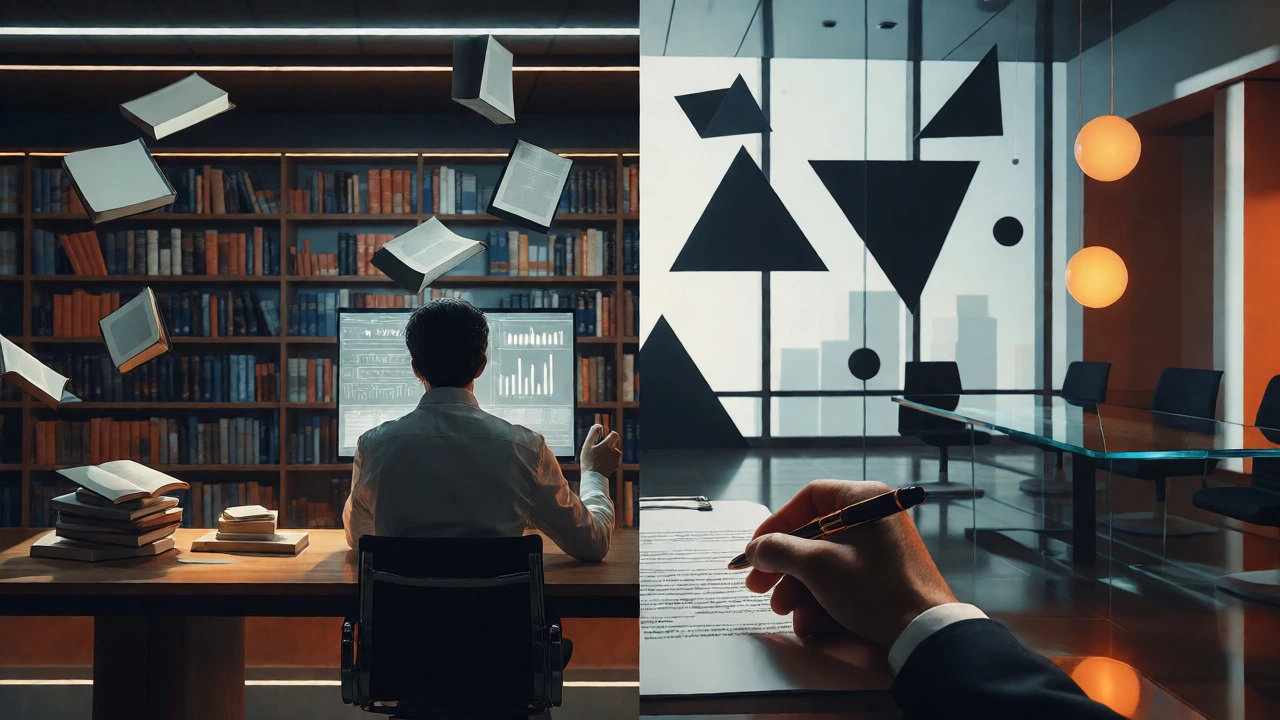 Contrast between GRE study and GMAT business settings