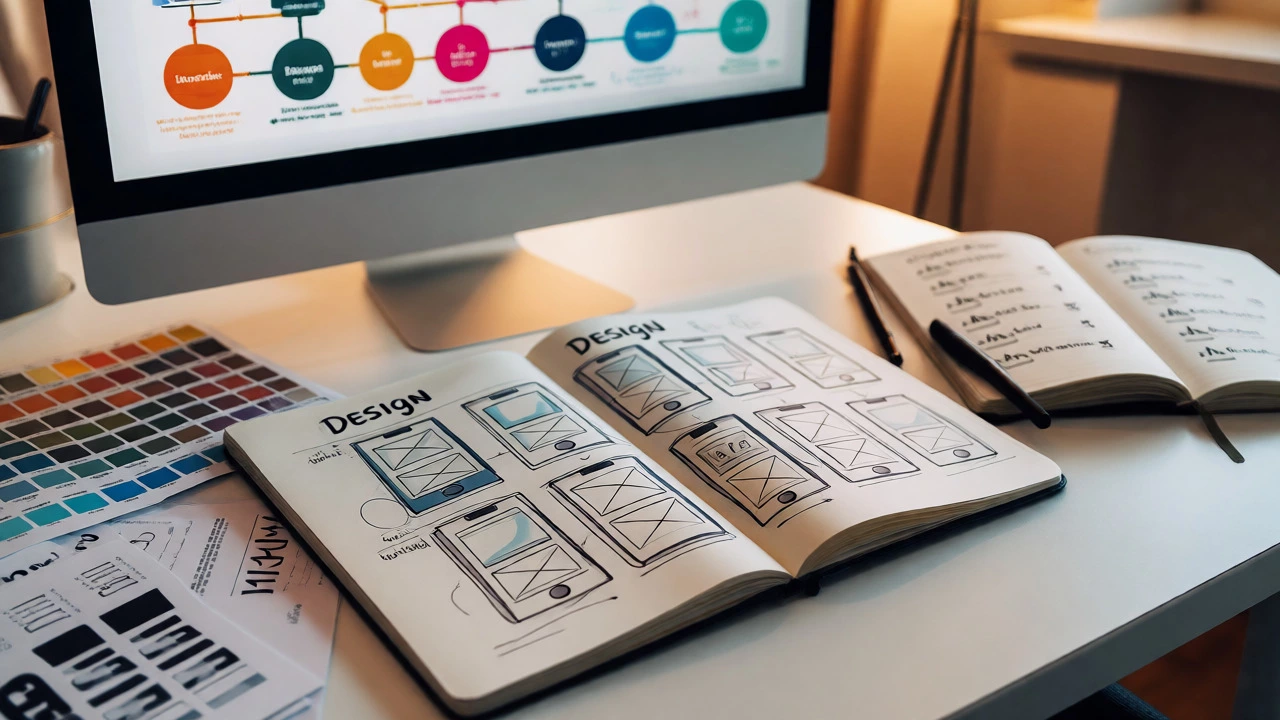 Storyboard sketches and design tools for eLearning course